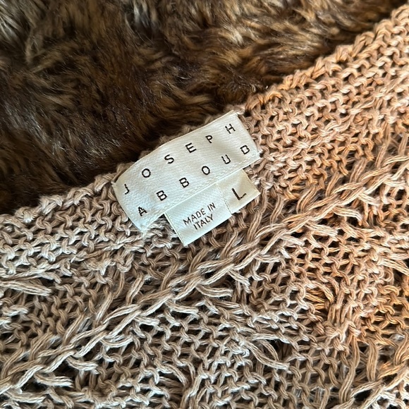 Joseph Abboud taupe linen sweater. EUC L - Picture 3 of 11
